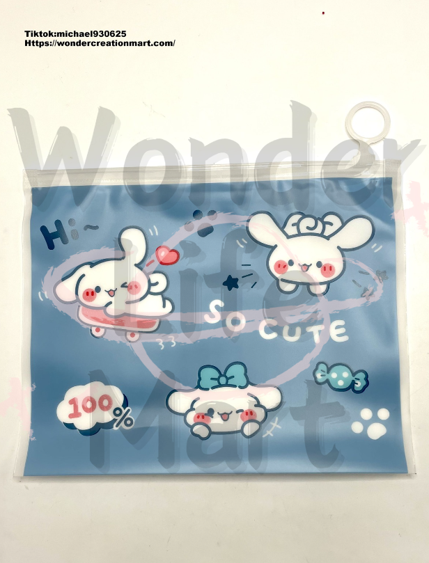 Sanri Cartoon Characters Series Zipper Bag,Random Mix,16mm by 21mm (Optional Color)