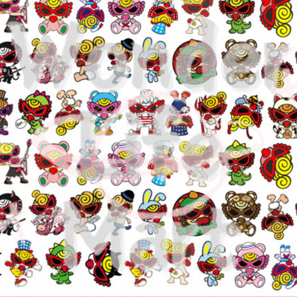 shake tiny acrylic Classic cartoon double through 4cm acrylic sheet DIY shaker cartoon Random Mix