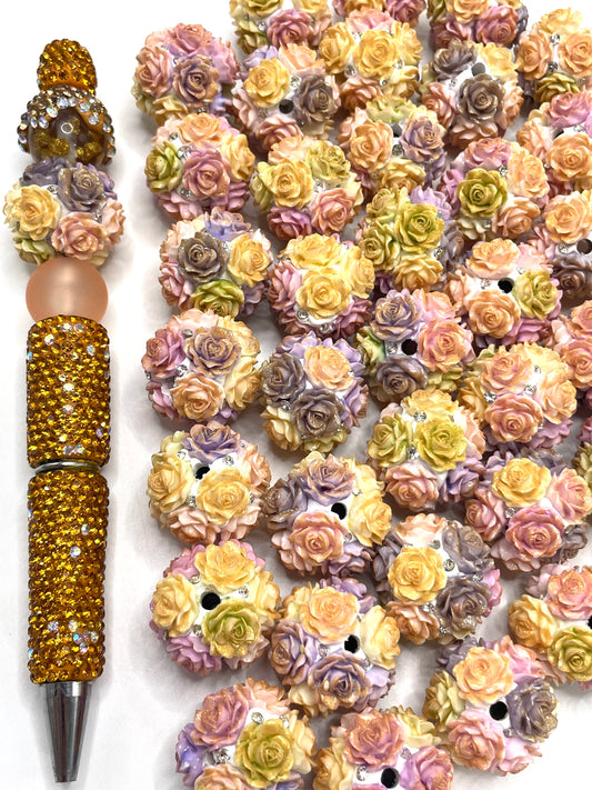 Flower beads Brown color series Warm color scheme Colored sequins 20mm