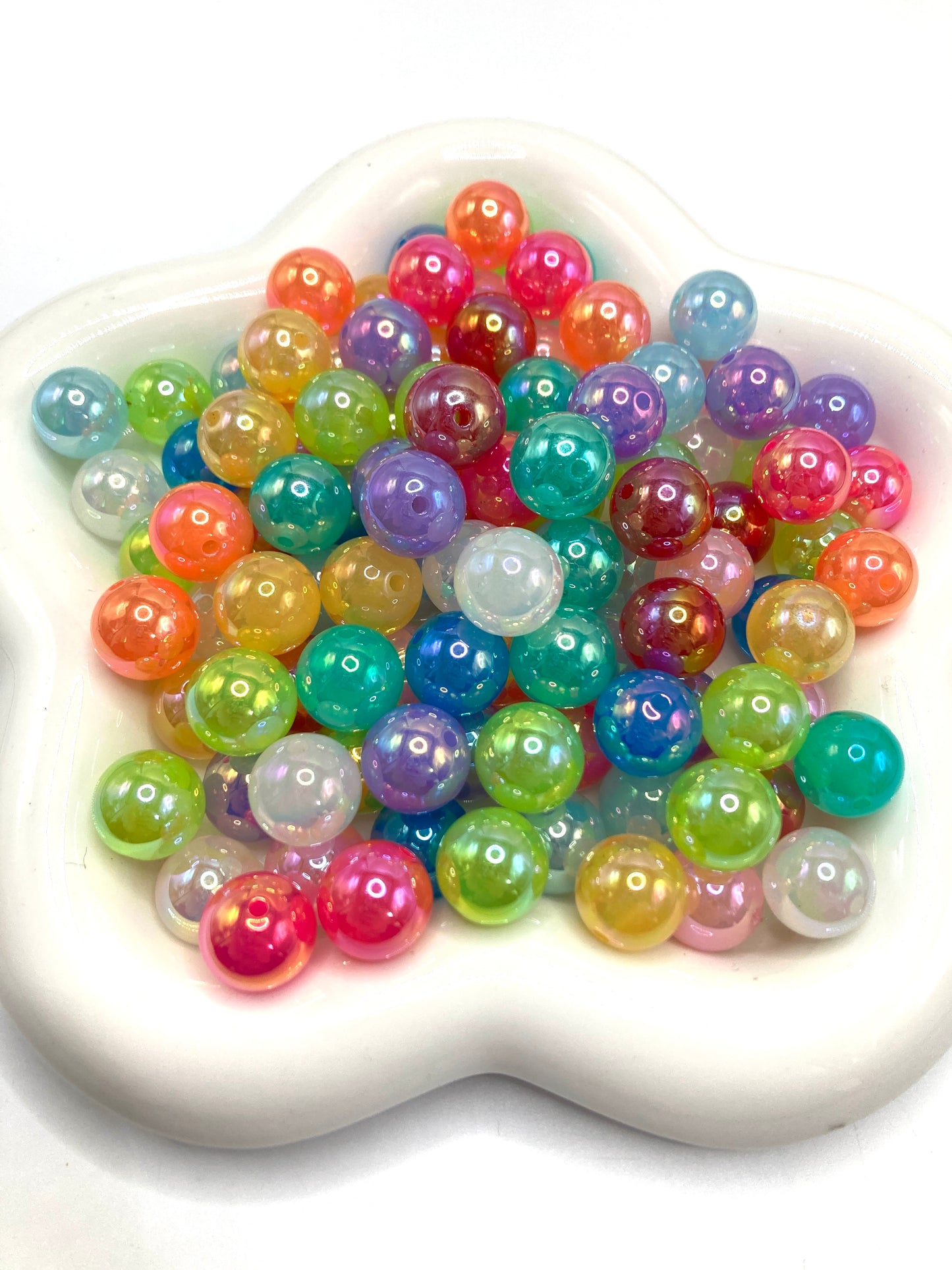 Acrylic beads Colored acrylic UV beads Candy colors Random Mix 16mm #7