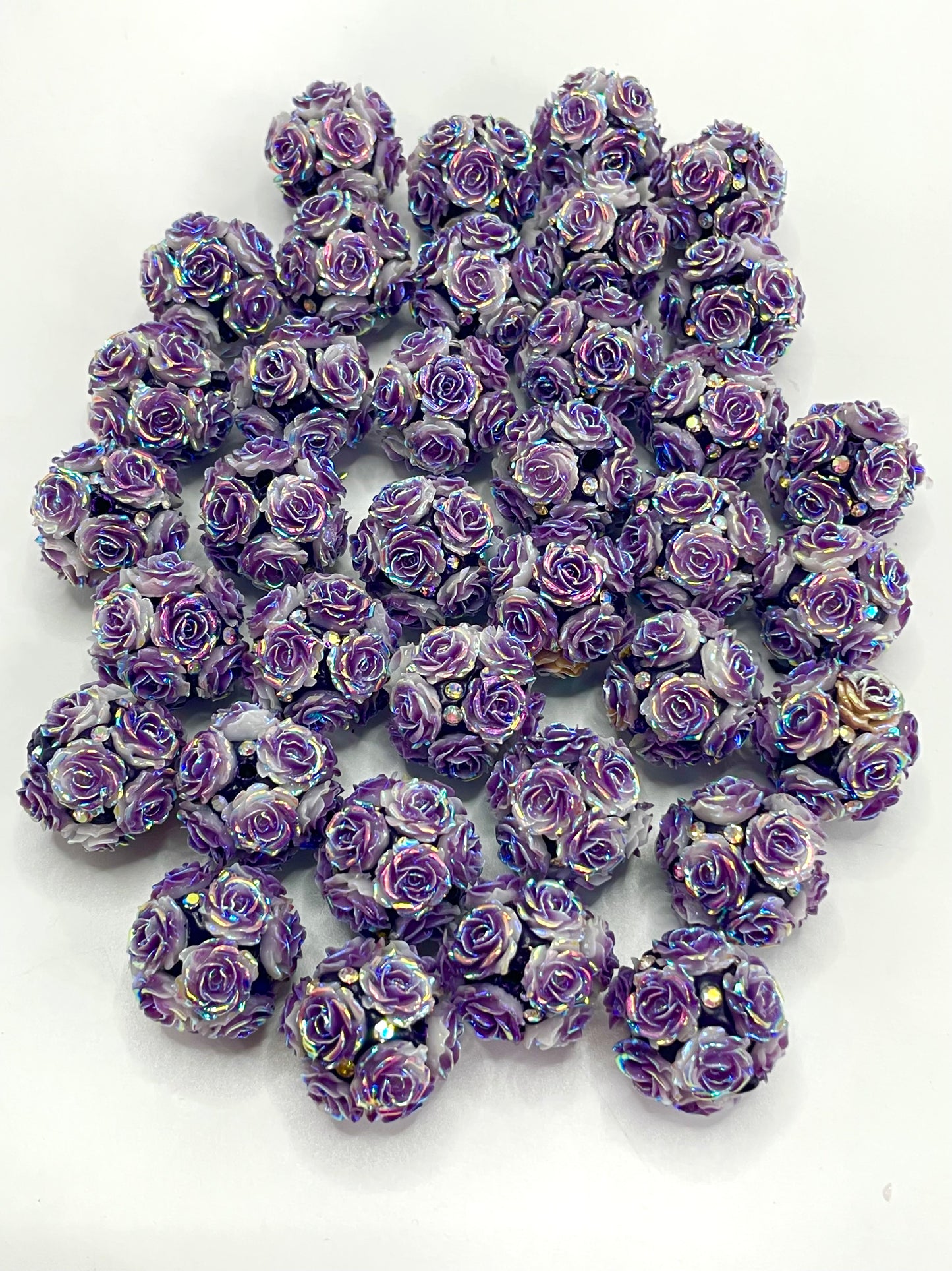 #1-#38Flower beads Soft flower Precious softened clay beads Rhinestone Random Mix