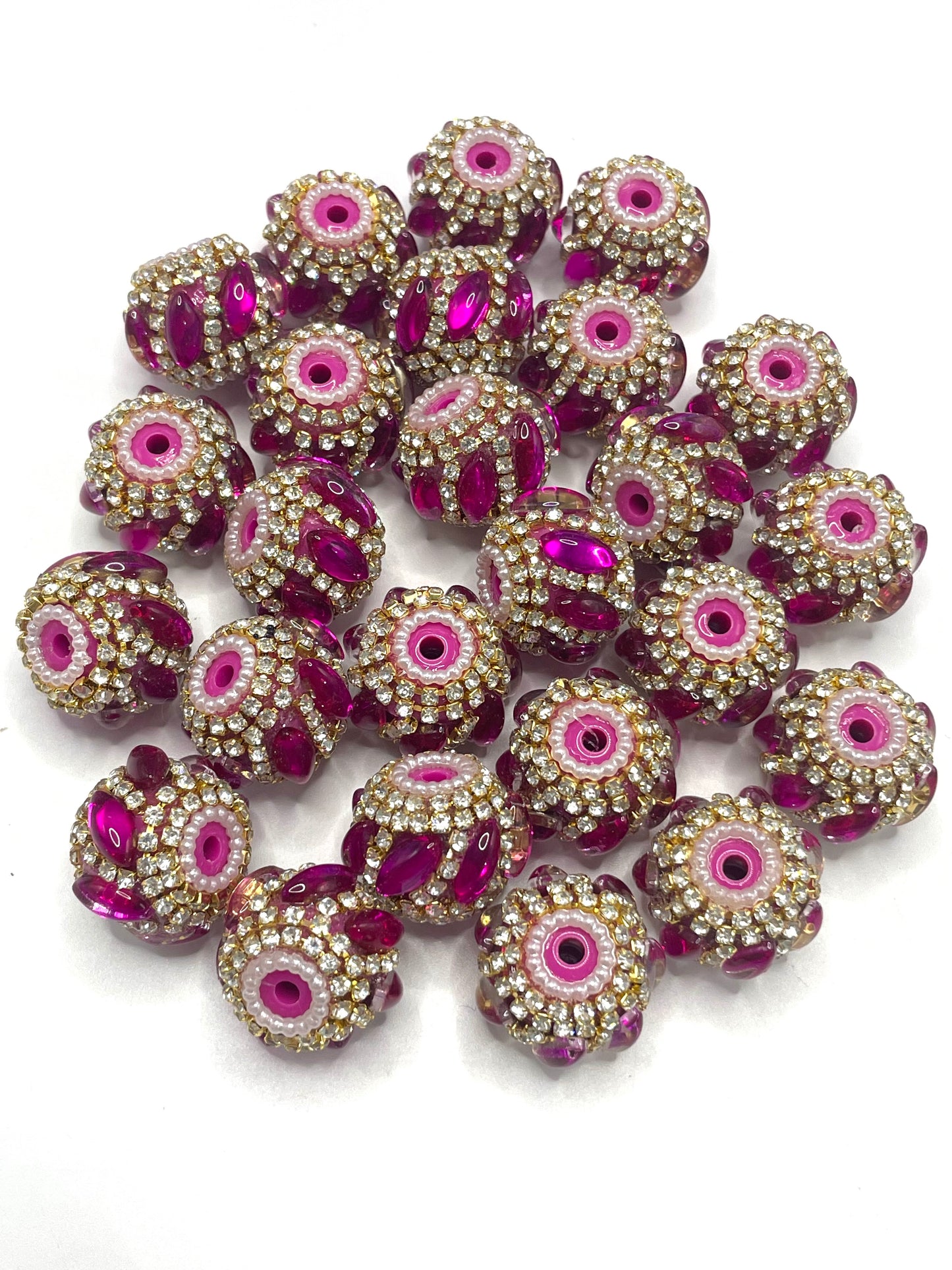 Fancy Beads Chain Pearl gasket Golden Chain mirror 20mm Random Mix