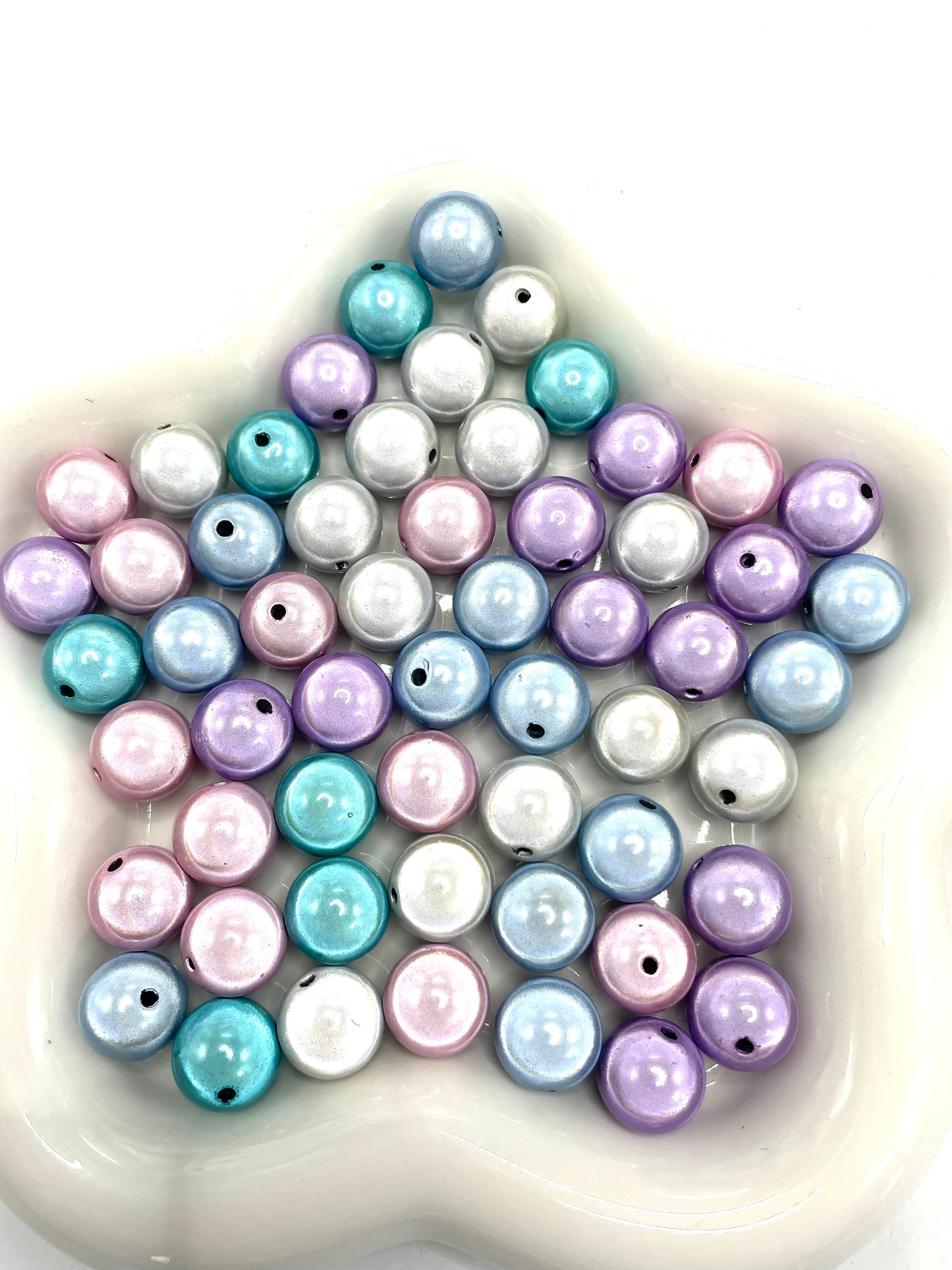 Diy acrylic beads Laser Reflective finished on surface 16mm lightbulb beads ,colored ,random mix