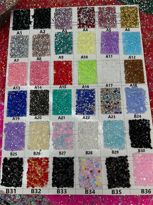 Sugar Sheet Multicolor Rhinestone Pen Wrapper (40cm by 23cm) Option Color