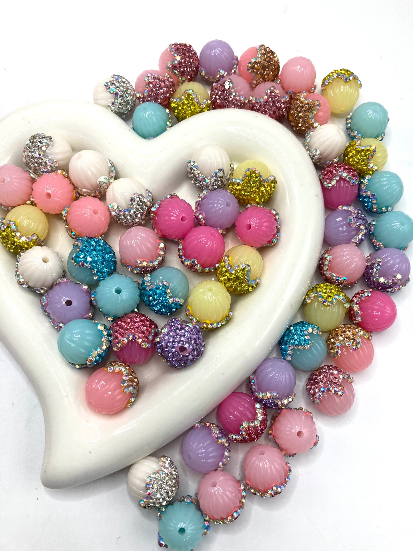 Sanded pumpkin beads Jelly color  Clay water Rhinestone Sanded pumpkin beads 16mm Random Mix