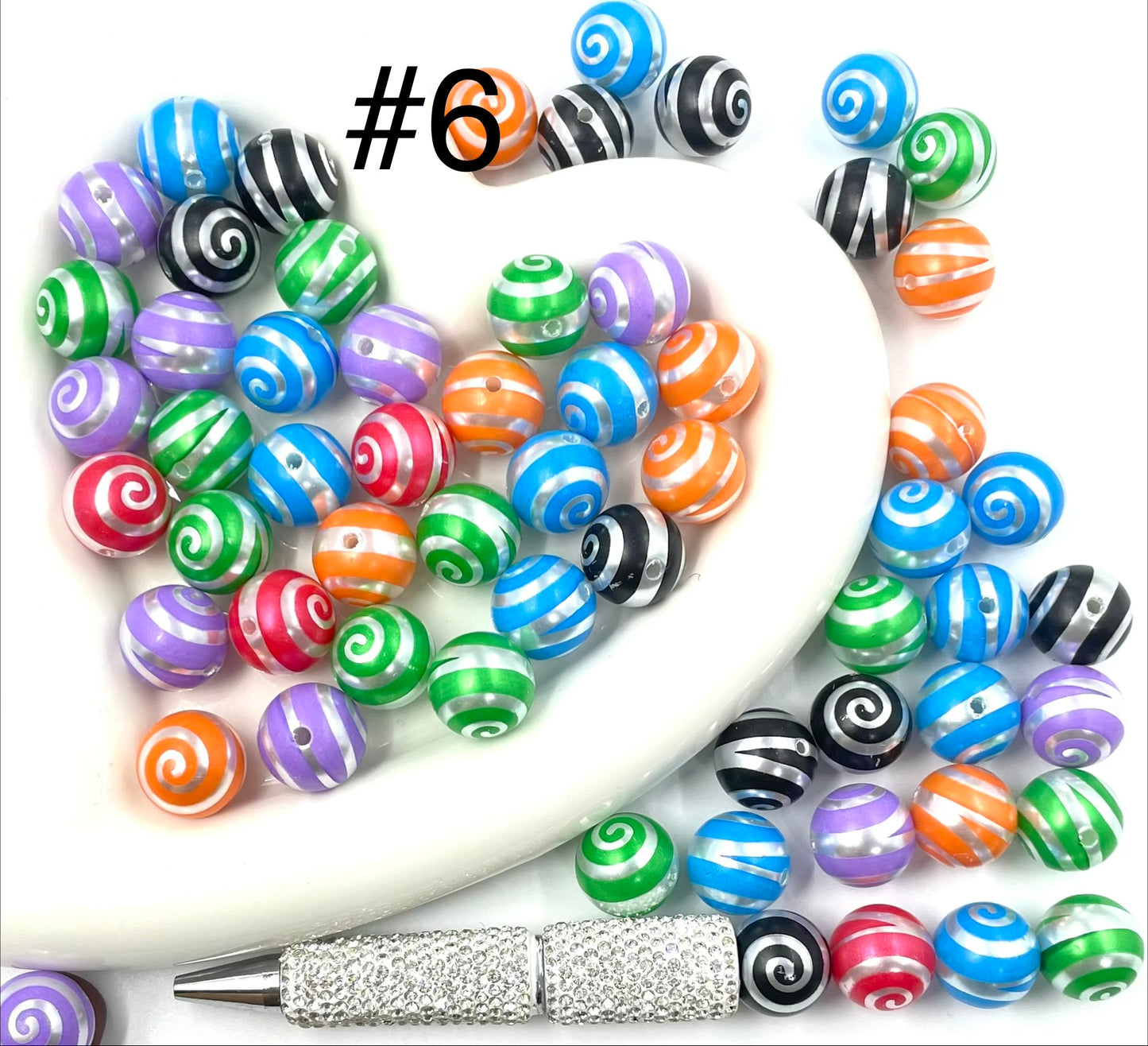 Acrylic beads glitter Shimmering luster Lava beads Cat's eye beads Various styles and types of beads 16mm