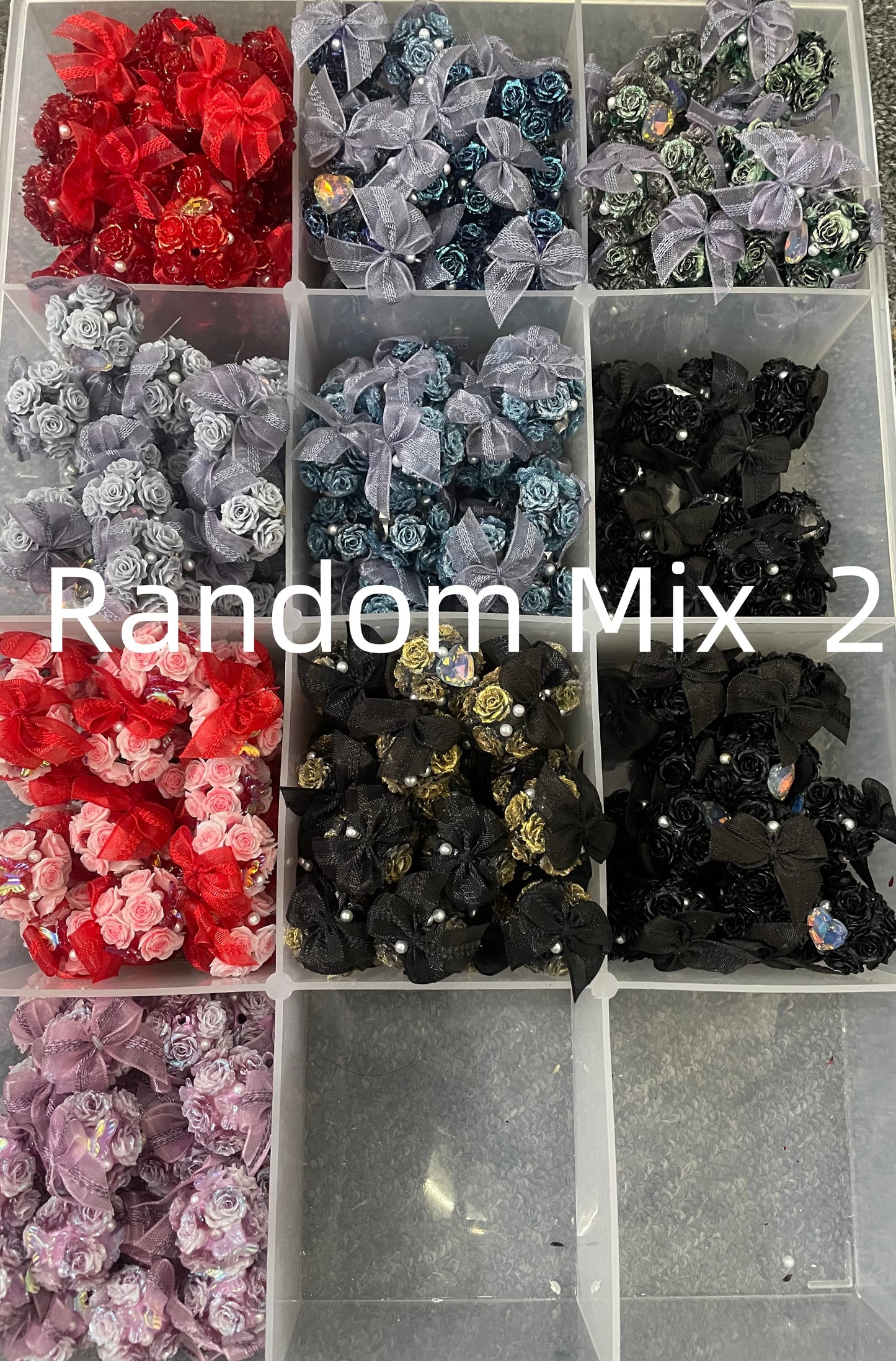 Rose bead Flower bead Beaded bow Heart Rhinestone Flowerbead bow flower bead ,flower bow bead
