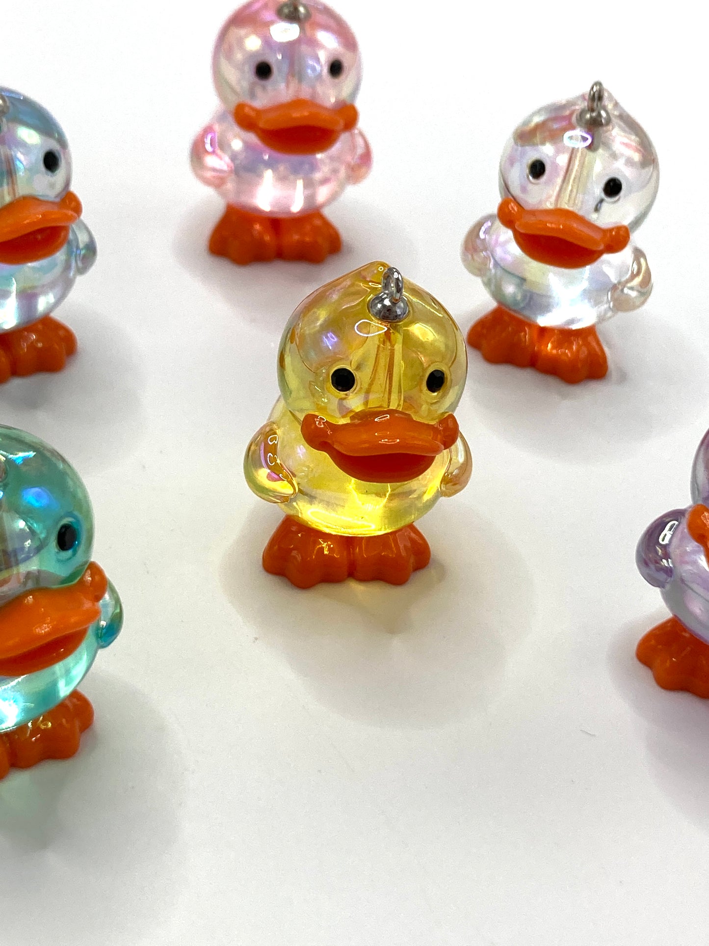 Acrylic pendant Unicorn Duck Transparent multi-color acrylic pendant Random Mix Wide:26 High:37