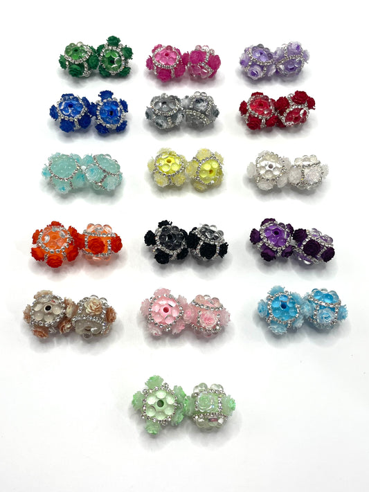 Flower beads Chain beads Bubble Acrylic flower beads Random Mix