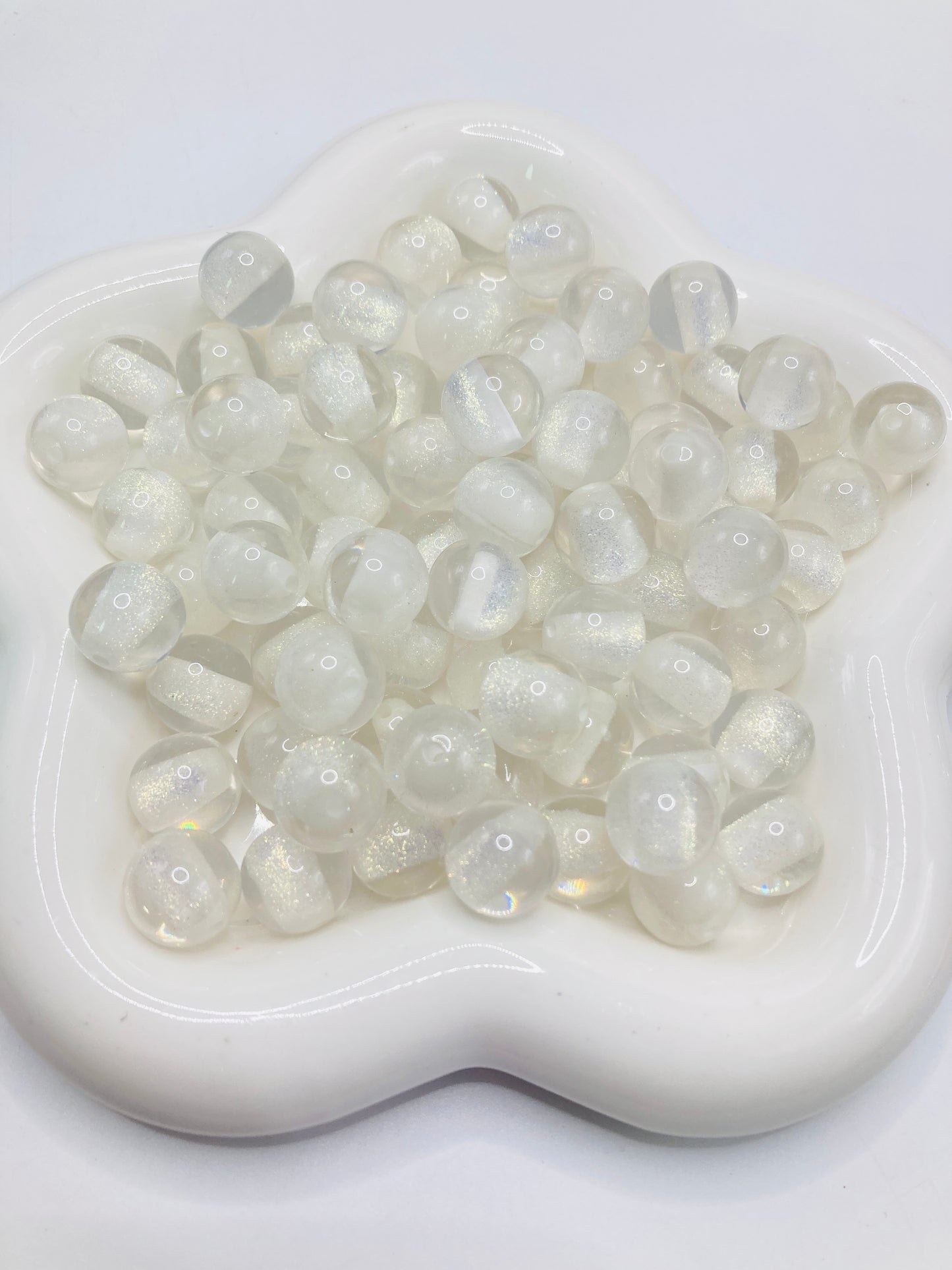 acrylic Translucent sandwich beads Dopamine coloration Macaron color scheme glitter Random Mix 16mm