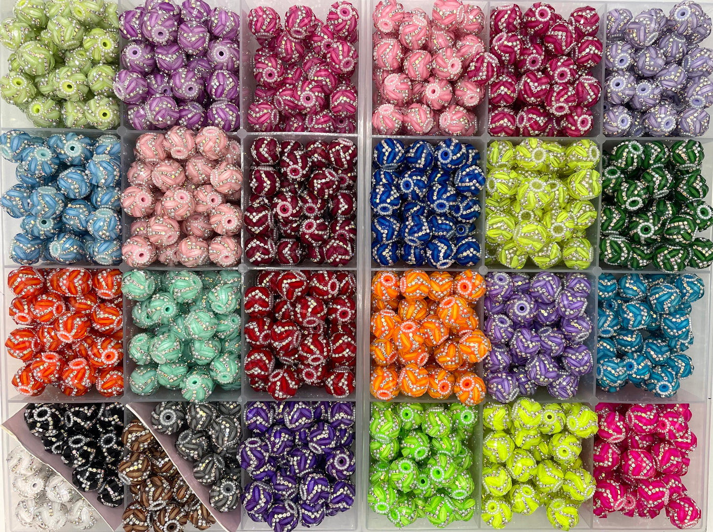 Fancy Beads Pumpkin beads Neon Color Series Pumpkin beads Double-layered chain beads 18mm Random Mix