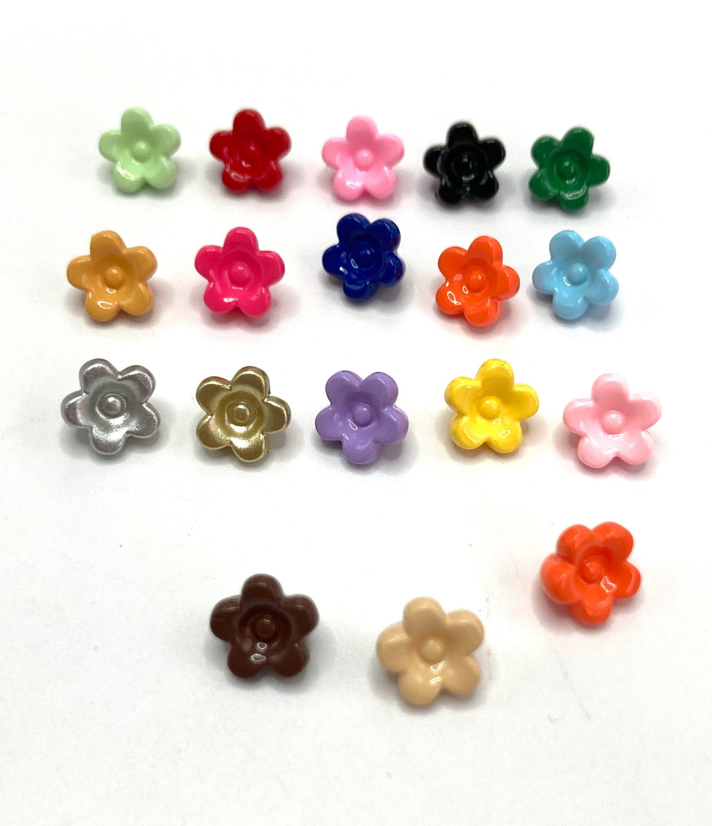 Acrylic beads Button Chain beads DIY Beaded jewelry Multi-colored flower beaded necklace Random Mix 5mm （Do not forge signatures）