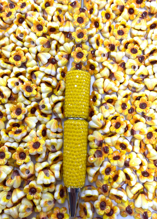 Flower beads sunflower bead for pen for phonechain