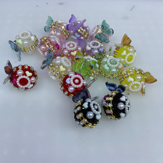fancy bead sugar bead butterfly diy beads with sugar and pearl random mixed colorful ,random mix