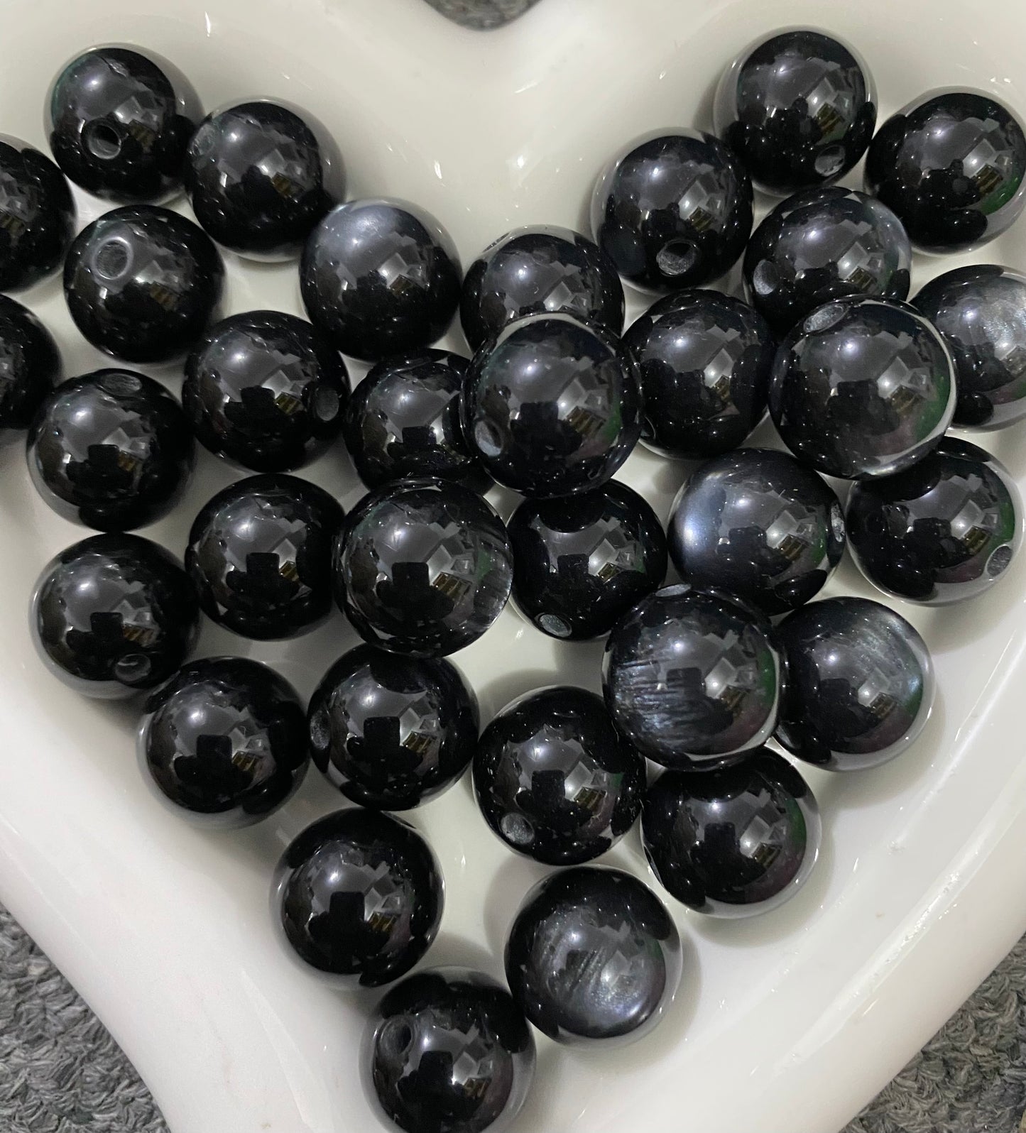 cat eye Acrylic beads glitter Multicolored cat's eye beads 16mm Random Mix