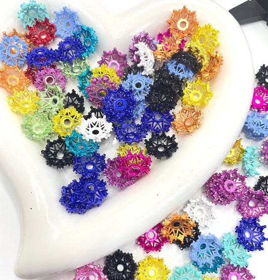 Bead cap metal bead cap spacer hallow bead cap skeleton snow flake bead cap 16mm