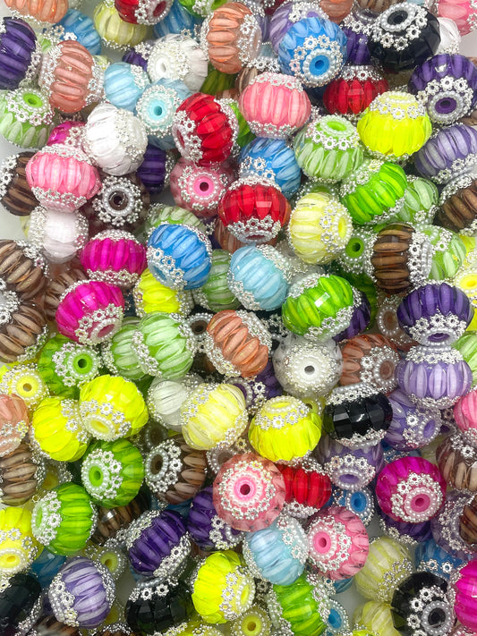 Pumpkin beads Metal ring gasket Metal gasket Pearl gasket Random Mix 20mm