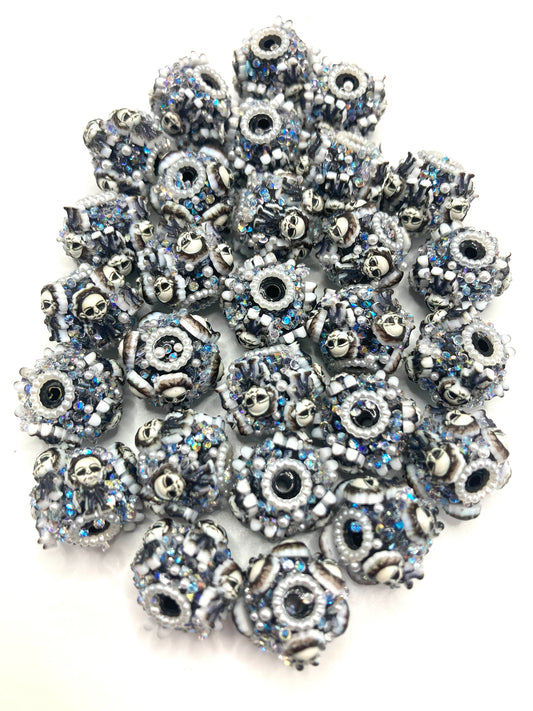 grinch Puppet beads Horror Terrible The protagonist of a horror movie Acrylic water droplet bead string jewelry Halloween Series Random Mix