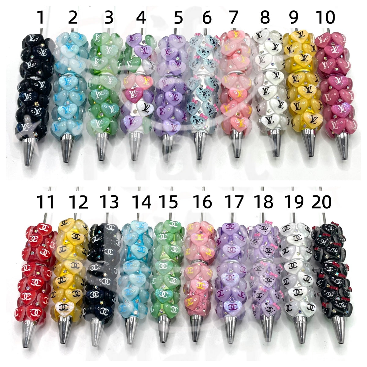 Trendy Pen Fashionable ballpoint pen Heart Clay heart pen