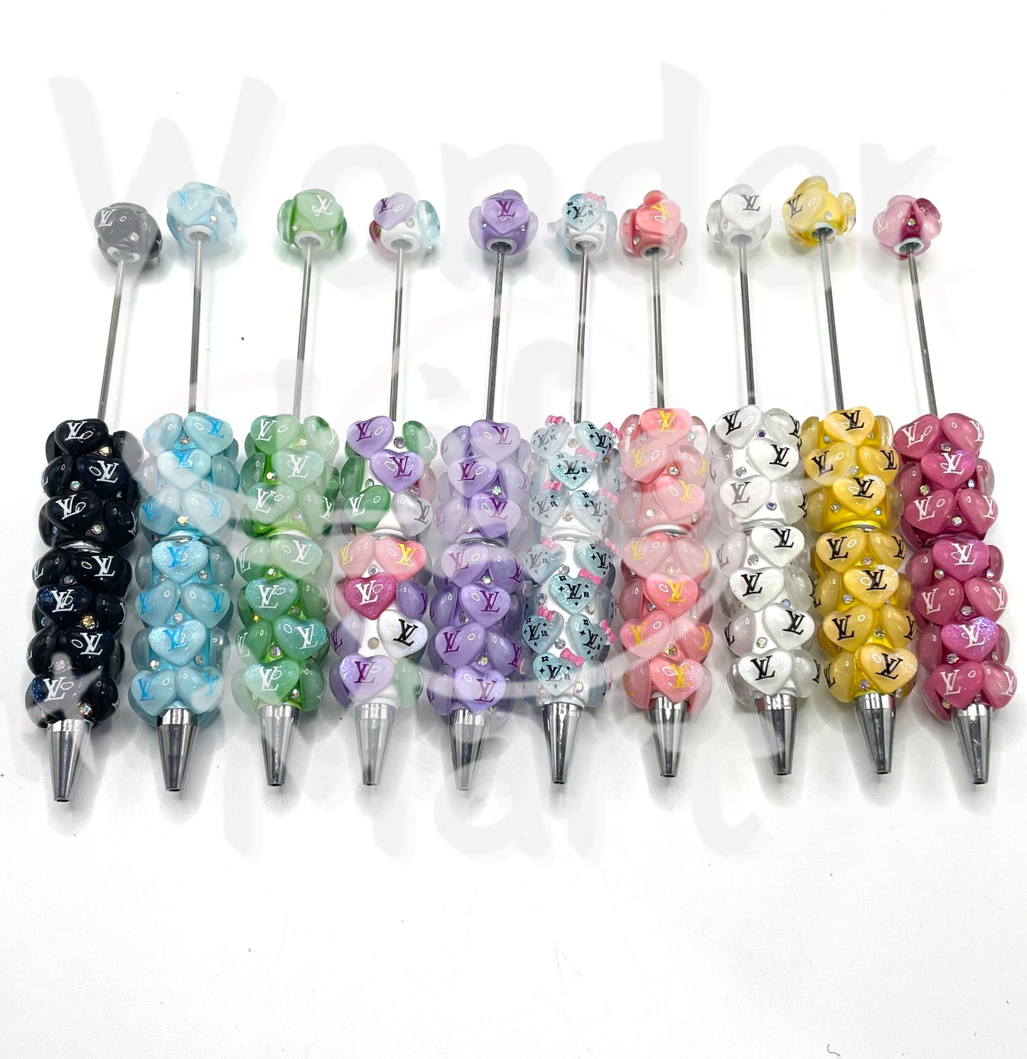 Trendy Pen Fashionable ballpoint pen Heart Clay heart pen
