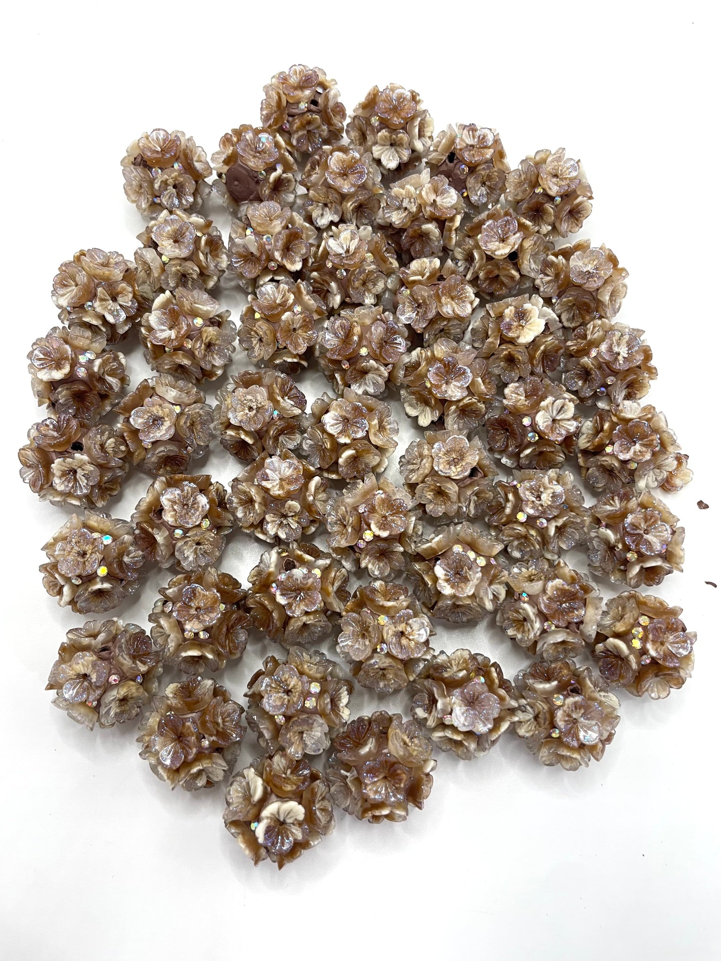 Various styles of flower beads Promotional edition Rose flower Random Mix