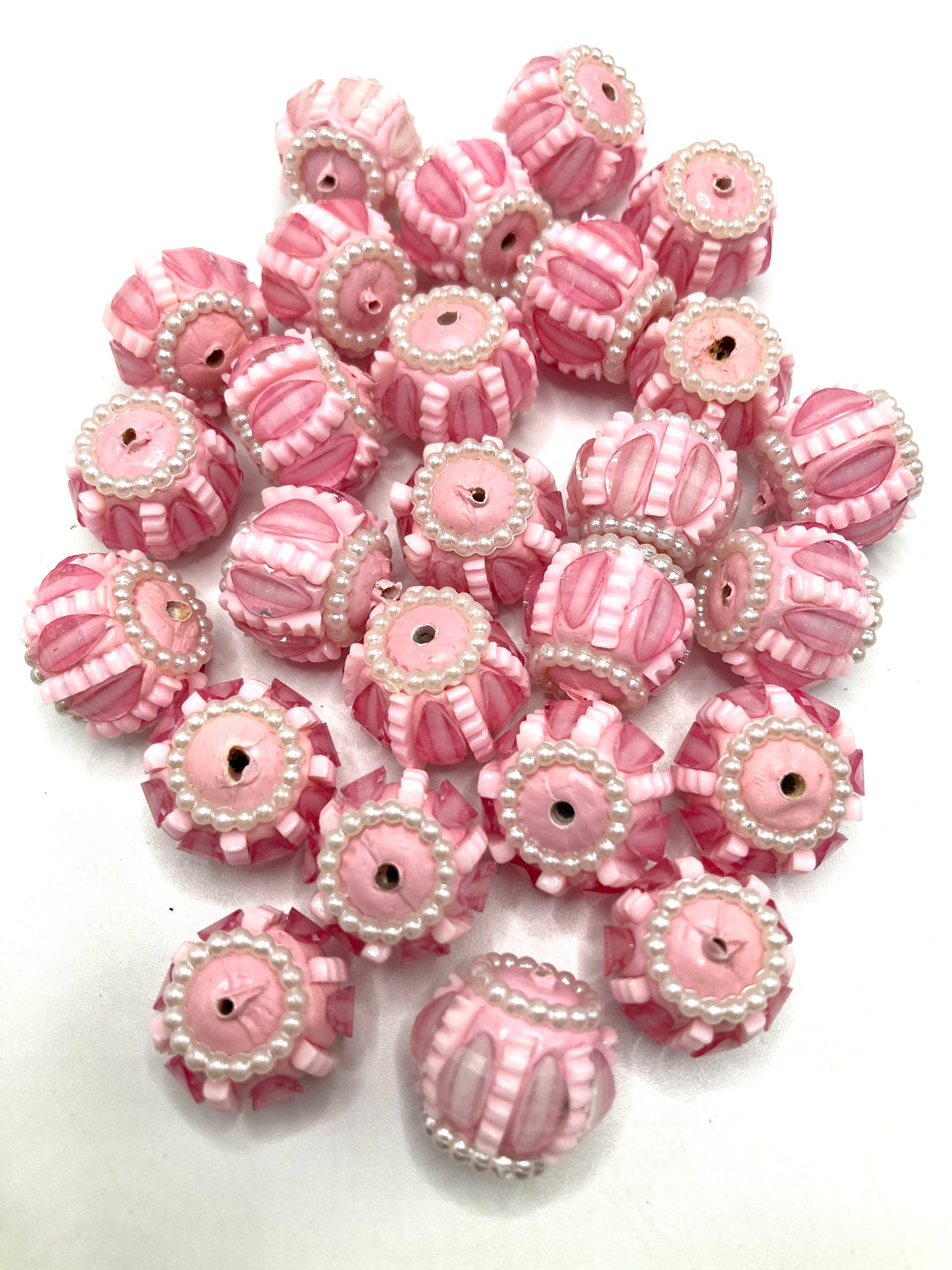Clay beads Glazed water bead beads made of clay Wave lace edge clay beads