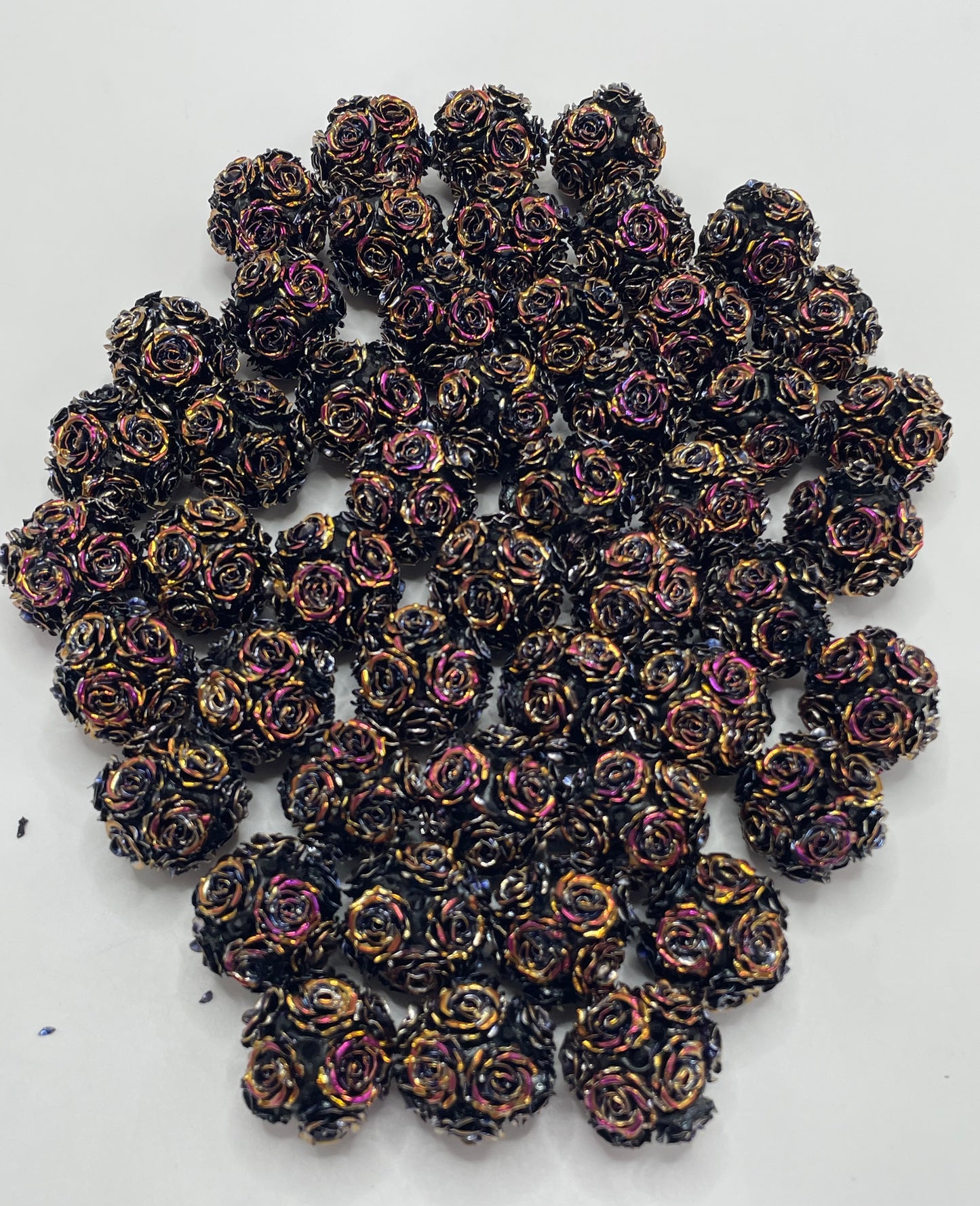 #1-#26Flower beads Soft flower Precious softened clay beads Rhinestone Random Mix