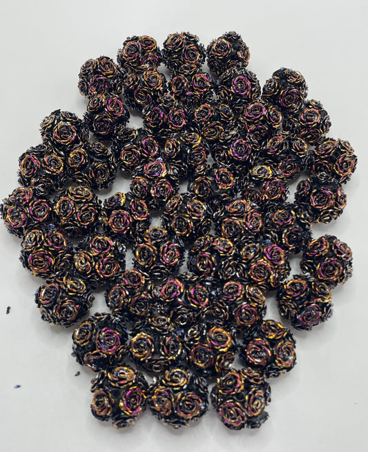 #1-#26Flower beads Soft flower Precious softened clay beads Rhinestone Random Mix