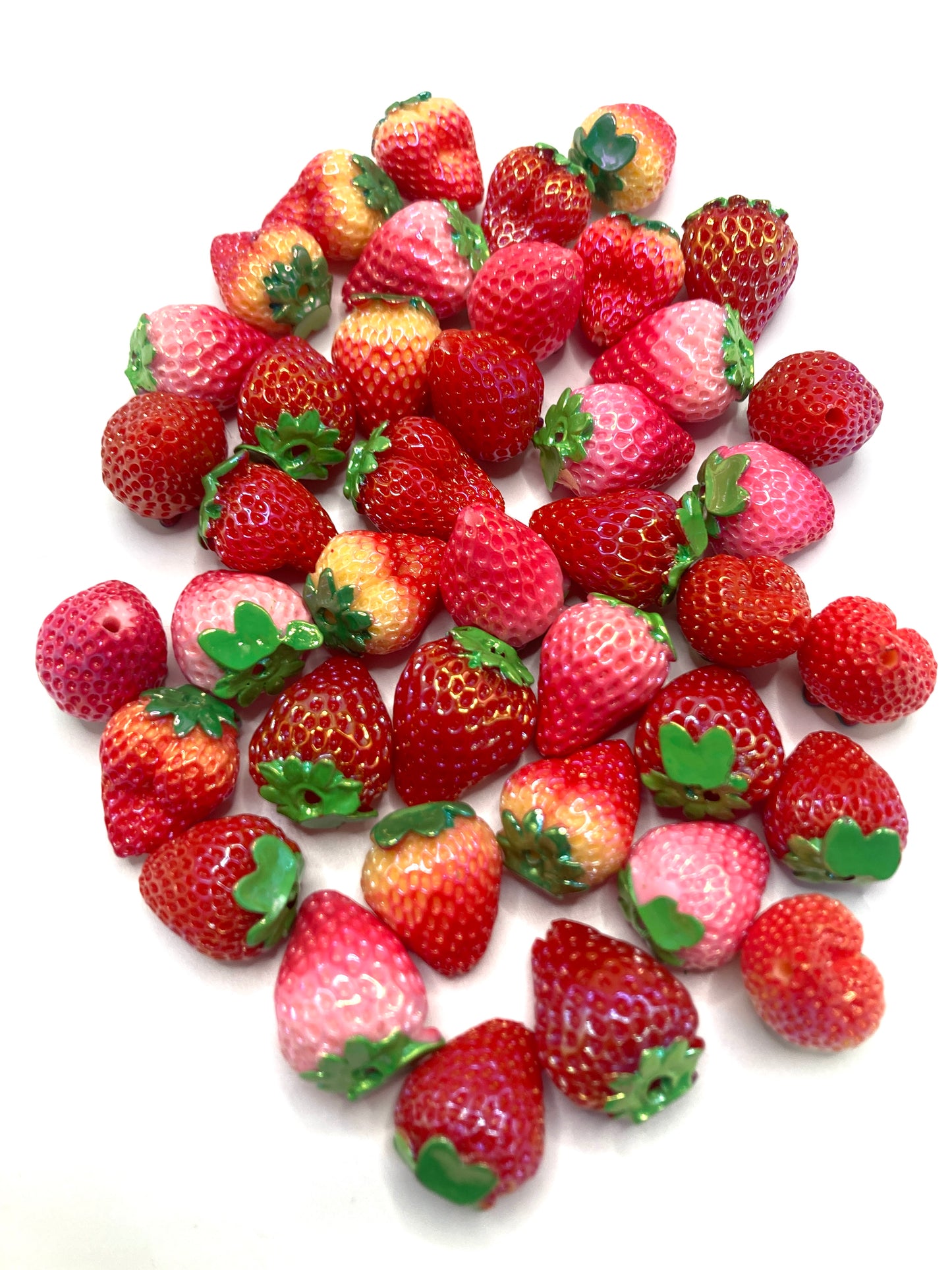 Acrylic beads Simulated strawberry DIY Beading 3D strawberry 20mm