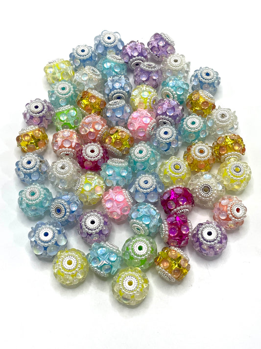 Acrylic beads Bubbles and Stars Rhinestone Metal bead spacer Beads