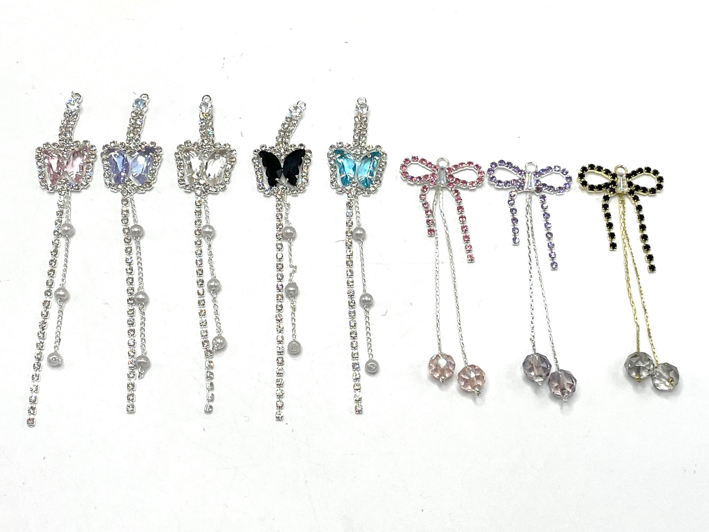 Diy craft with charms dangle Pendant Butterfly Brogue (a type of knot) Pendant Crystal pendant Random Mix