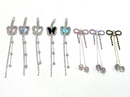 Diy craft with charms dangle Pendant Butterfly Brogue (a type of knot) Pendant Crystal pendant Random Mix