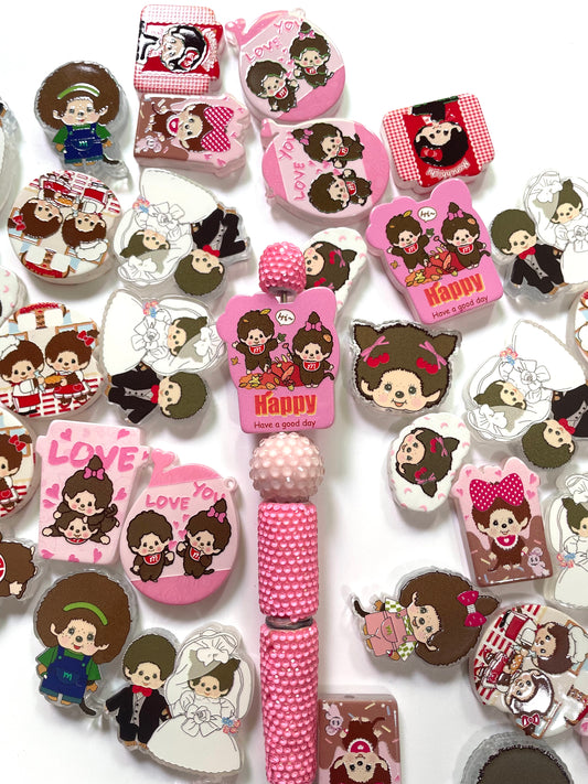 Acrylic Film Cute cartoon style Cute cartoon character beads 3D