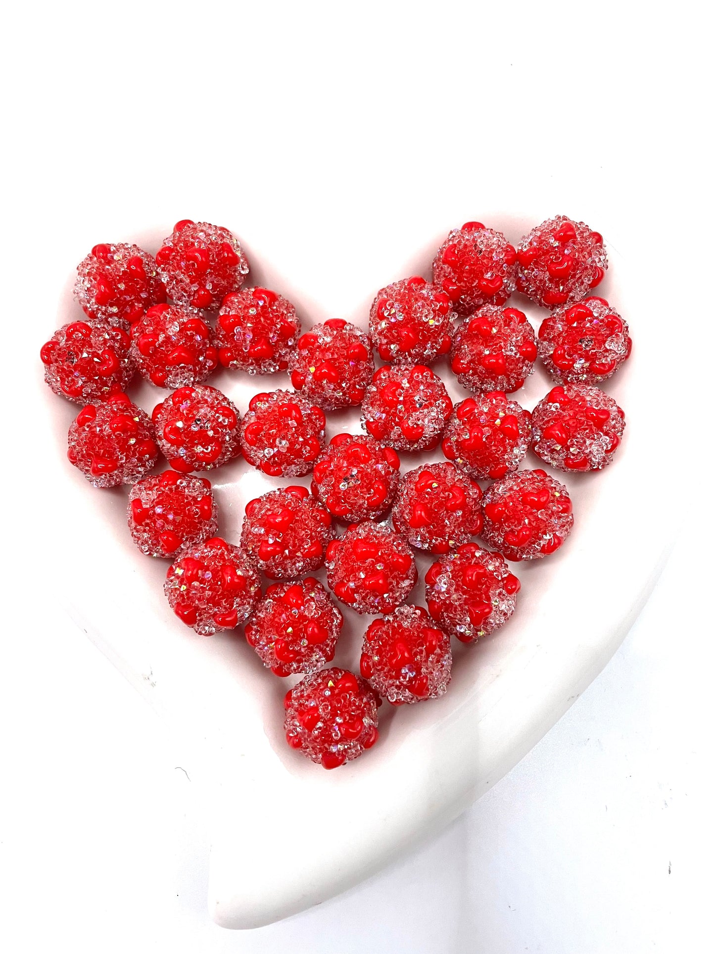 diy beaded beadable sugar beads with heart shape ,color ,random mix