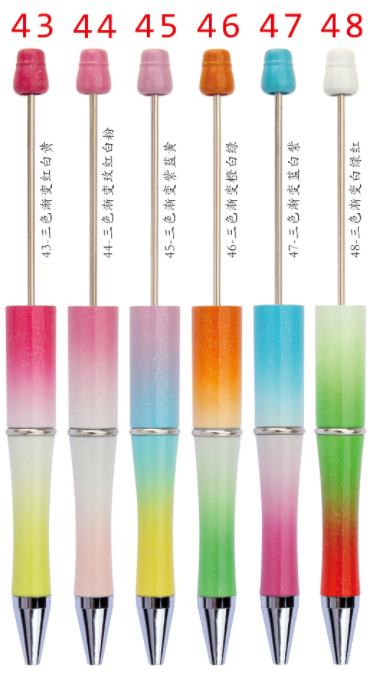 Beaded Pens for DIY, Multicolor Ombre with Bling Color Series,Random Mix