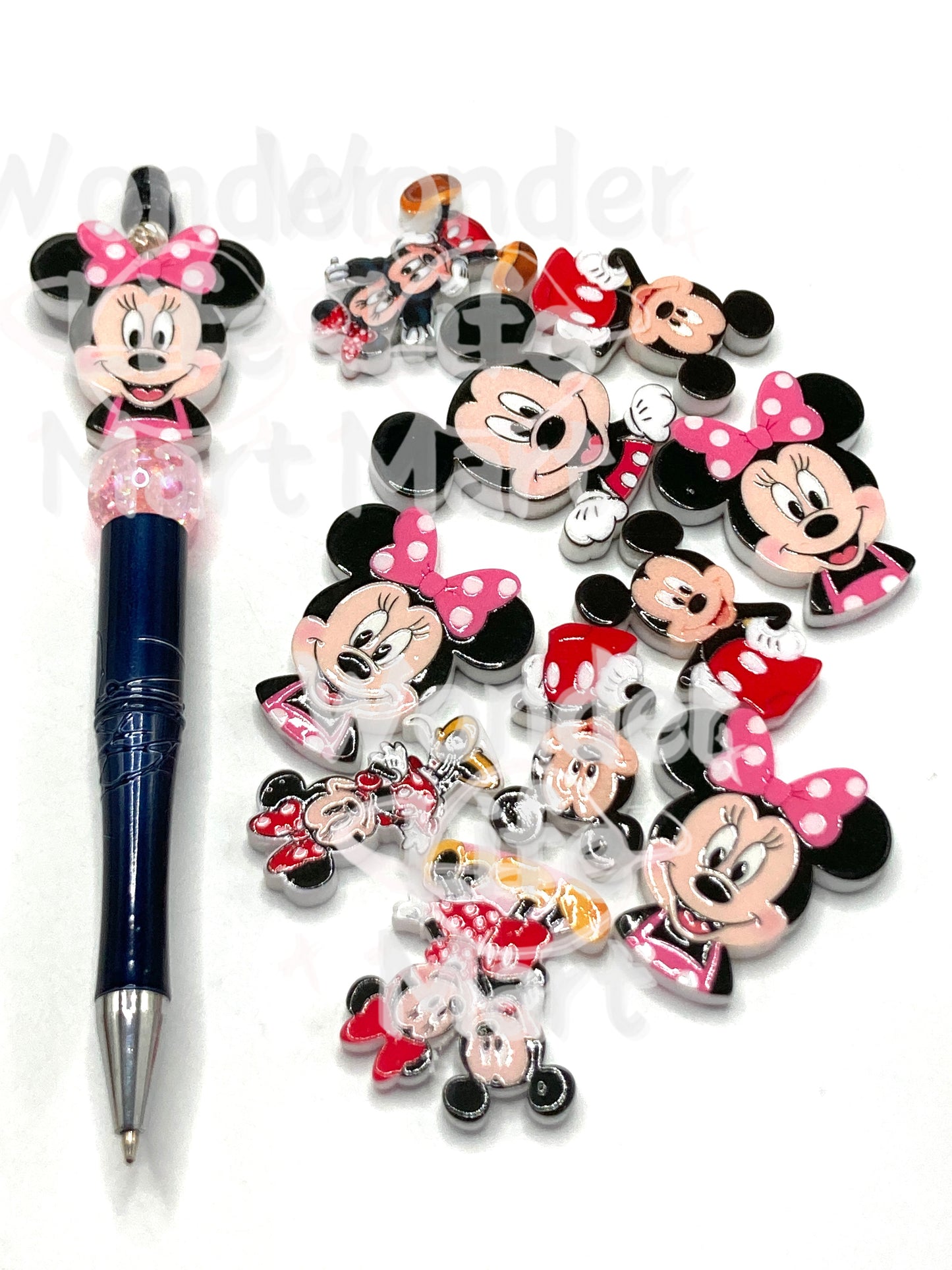 Acrylic bead beads Disney Mickey Winnie Super Mario Acrylic bead string Random Mix