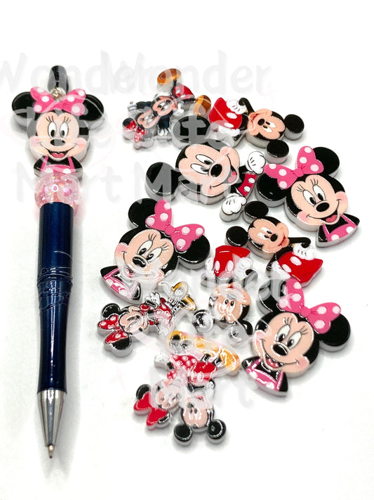 Acrylic bead beads Disney Mickey Winnie Super Mario Acrylic bead string Random Mix