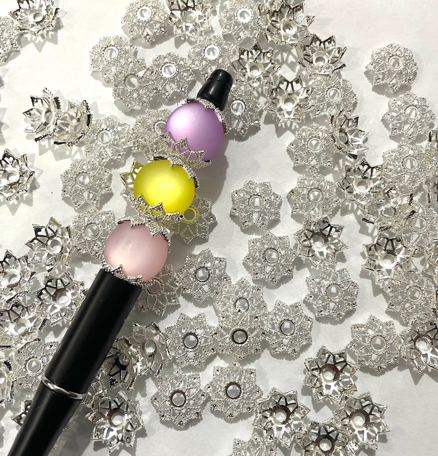 ONDER LIFE MART
fancy spacer fancy Rhombus shape bead cap metallic bead cap spacer gold silver