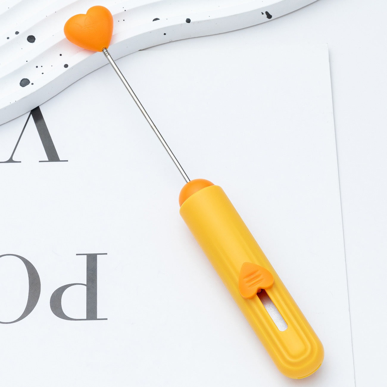 Diy beadable beaded box opener cutter package opener with heart shape top