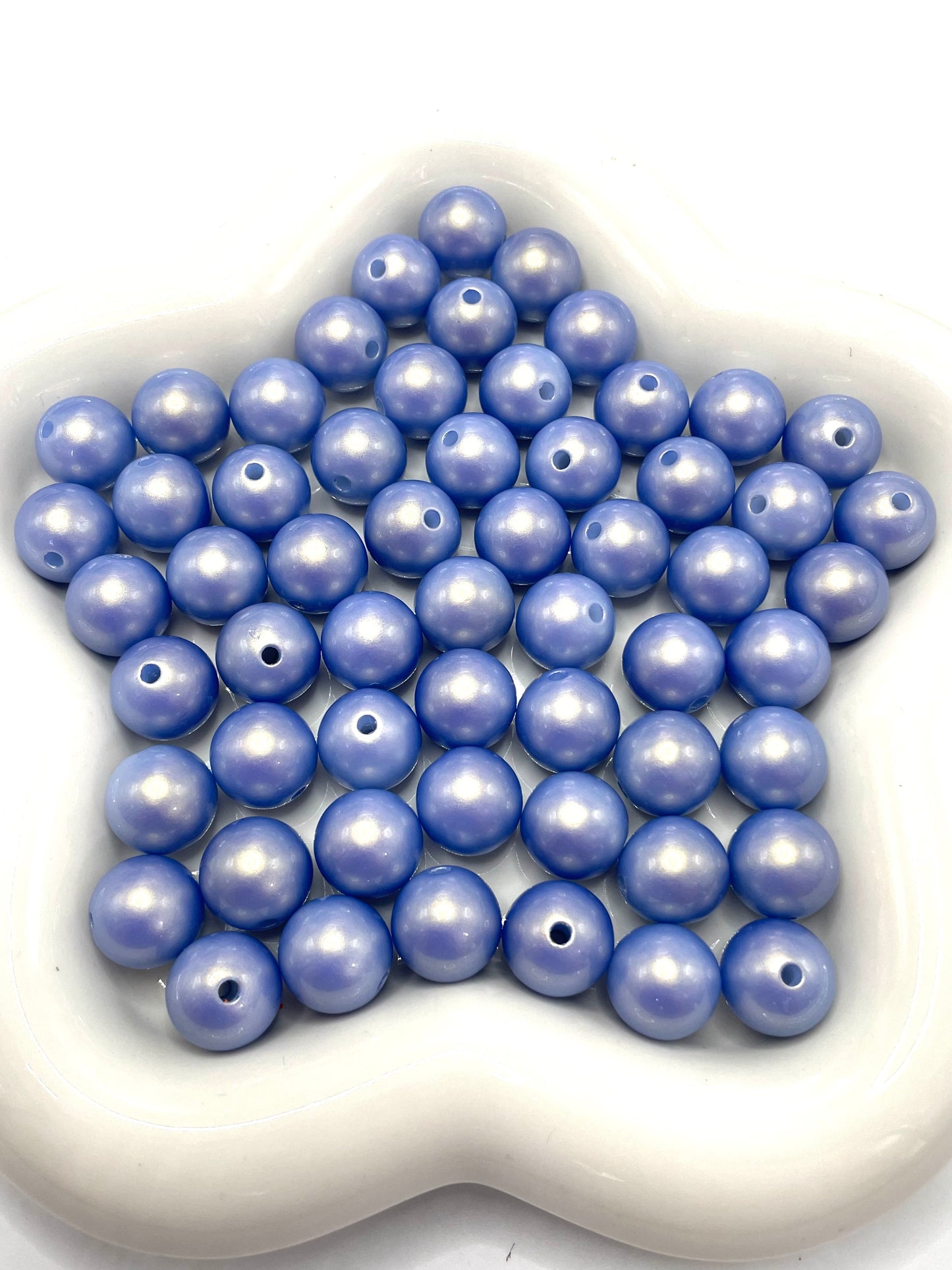Acrylic beads Colored solid-color acrylic beads Shimmering luster 16mm Random Mix