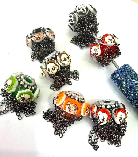 Beaded beadable fancy beads for Halloween Beetlejuice