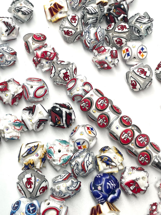 rugby team football team character beads