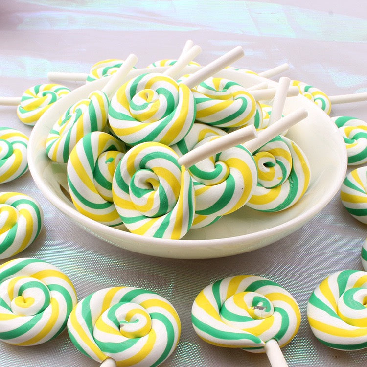 Rain bow lollipop colorful lollipop candy for craft diy keychain pen bag chain charm pendant (without hole )