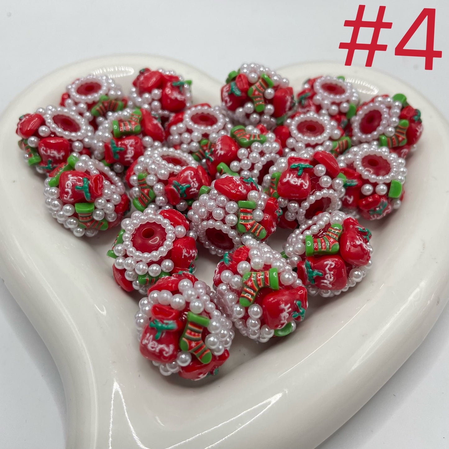 Christmas beads Xmas beads random mixed