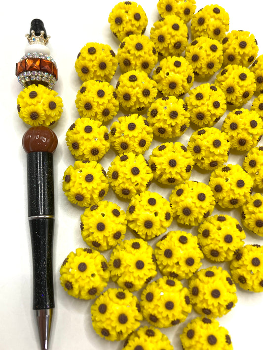 Chrysanthemum Clay flower beads Sunflower 20mm