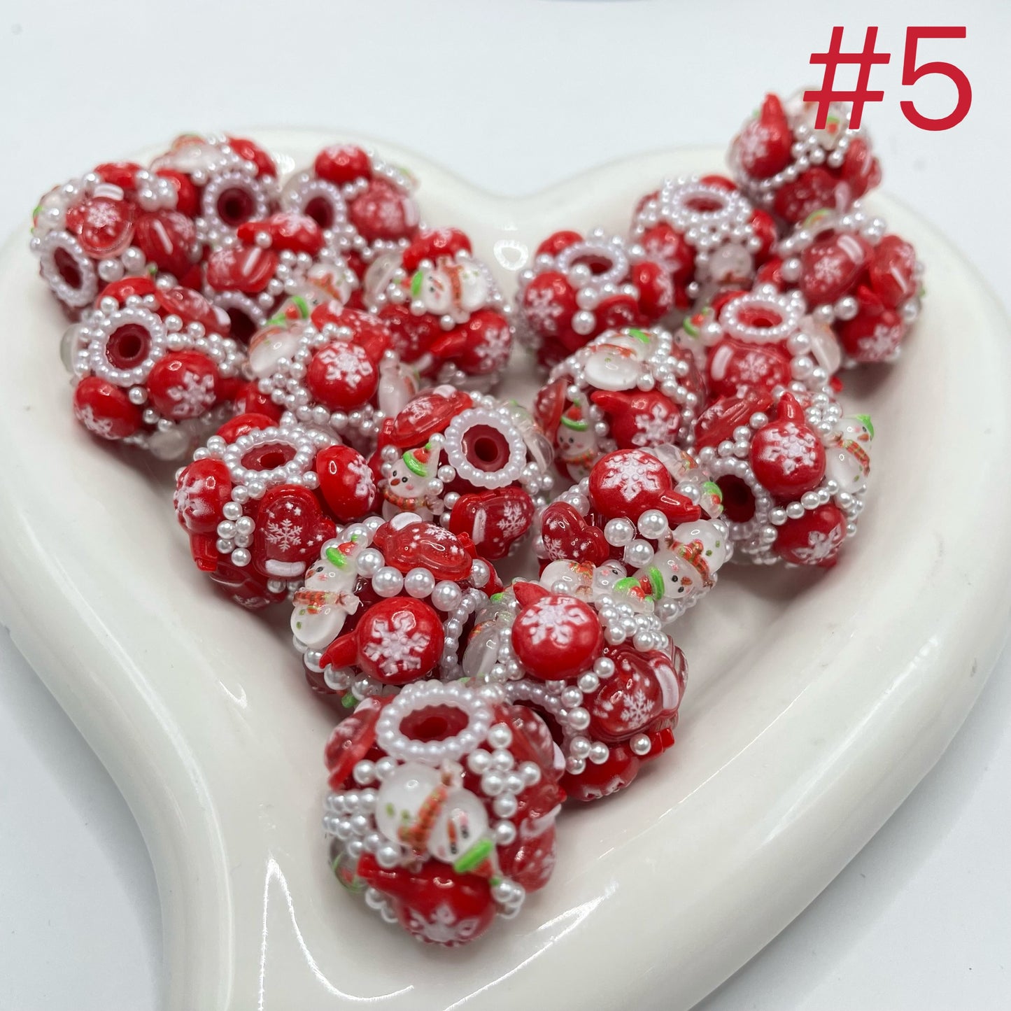 Christmas beads Xmas beads random mixed