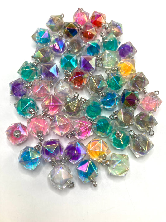 Acrylic pendant Middle layer sandwich Double-layer Sugar Heart Random Mix 16mm