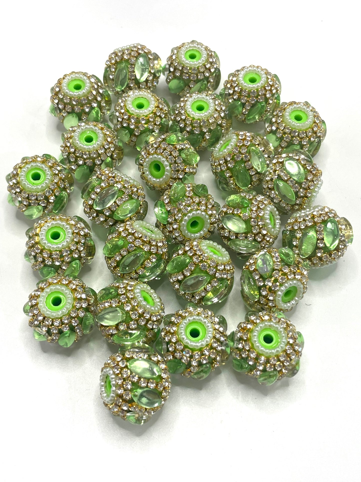 Fancy Beads Chain Pearl gasket Golden Chain mirror 20mm Random Mix