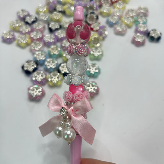 flower spacer mental spacer with flower random mixed