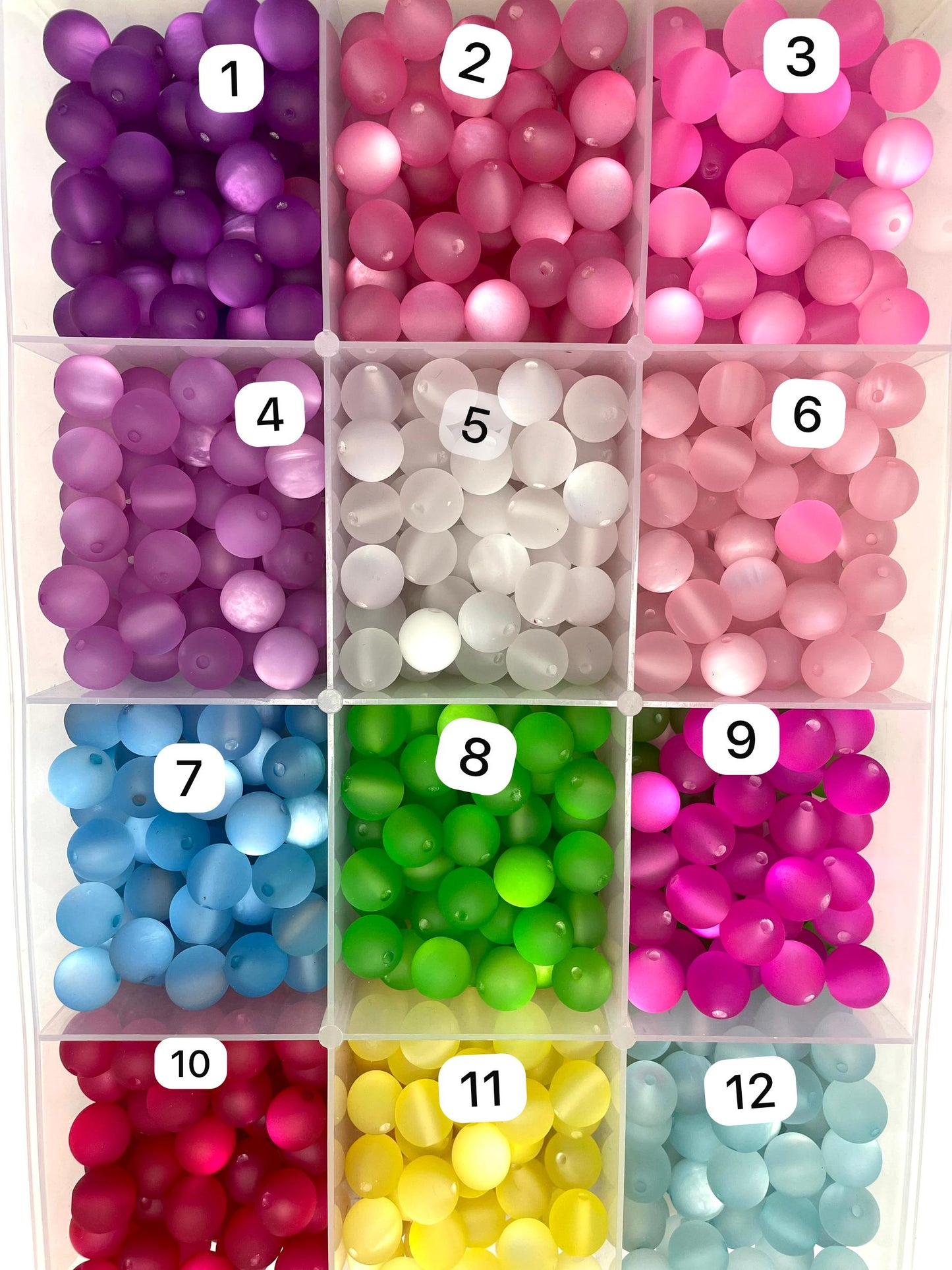 acrylic bead matte cat eye colorful ,random mix ,16mm